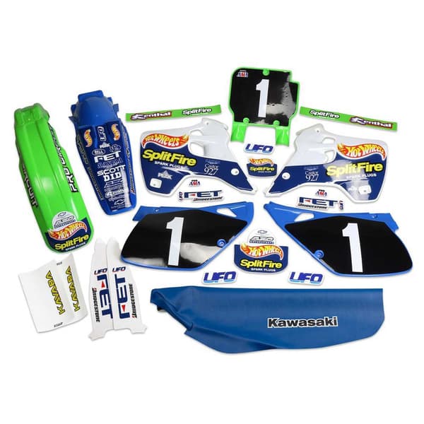 Ufo Plastsæt Kitkawasaki210- Hvid