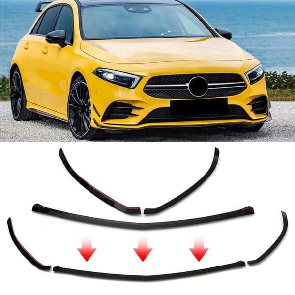 Bil Front Nedre kofanger Læbe Splitter Canard Trim Til Mercedes-benz A Klasse W177 A180 A200 A220 A250 AMG 2019+