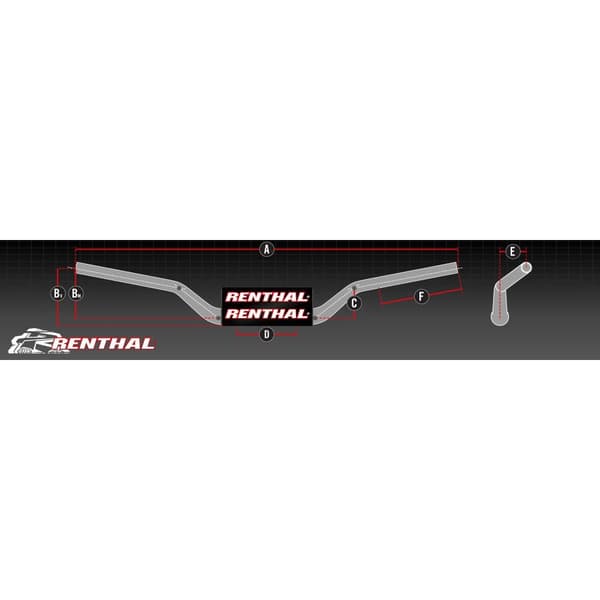 Renthal Scrambler Styr 673 Trials 100 Sort 28.6 mm / 819 mm