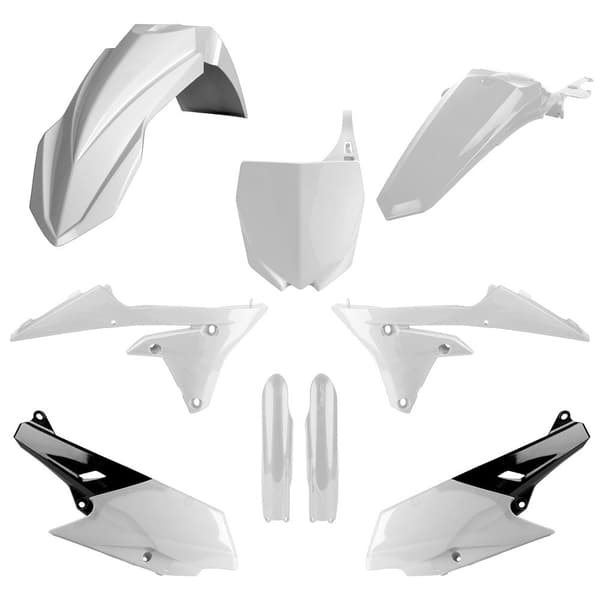 Polisport Off Road Plastkit Mx Full Yamaha Yz250f (14-18) Yz450f (14-17) Blanco Durchsichtig