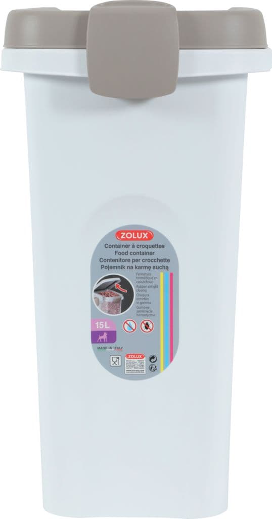 Zolux Food container white/light brown 15L/6kg (474346)