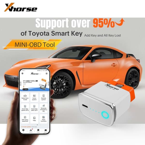 OBD-værktøj til Toyota, understøttelse af tilføjelse af nøgle, understøttelse af alle nøgler tabt.