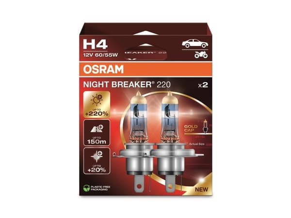 Osram Night Breaker 220 - H4 Bilpærer
