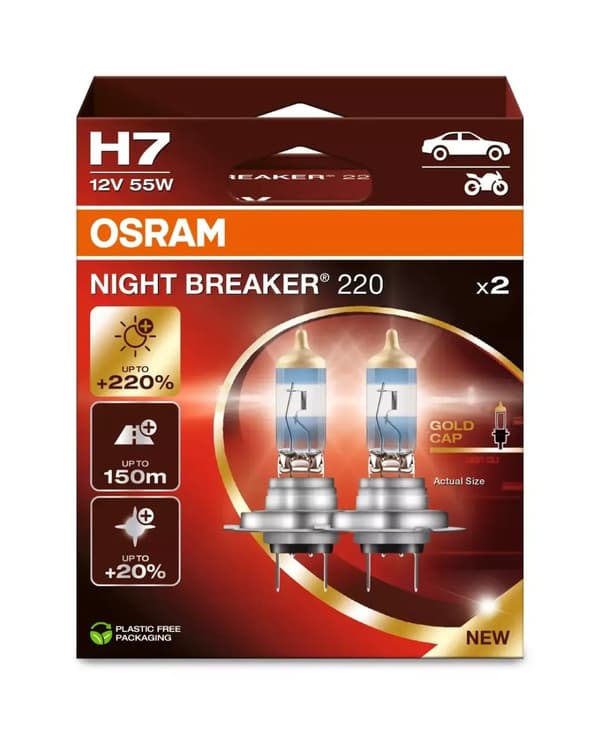 Osram Night Breaker 220 - H7 Bilpærer