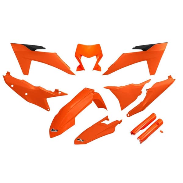 Ufo Ktm Exc/exc-f 2024-2024 With Headlight Ktkit530f-127 Fork Protectors & Plastkit