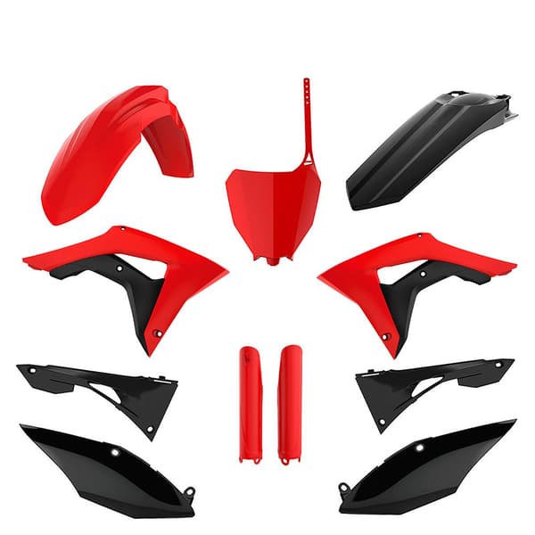 Polisport Off Road Mx Full Honda Crf250r 18-21 / Crf450r 17-20 91538 Muovisarja Punainen,Musta