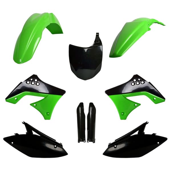 Polisport Off Road Mx Full Kawasaki Kx250f 09-12 91485 Plastikkit Grøn