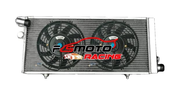Alumiininen jäähdytin, korkean suorituskyvyn jäähdytys, yhteensopiva Peugeot 205 ja 309 kanssa., Vain lämmitin Radiator And 2 Fans