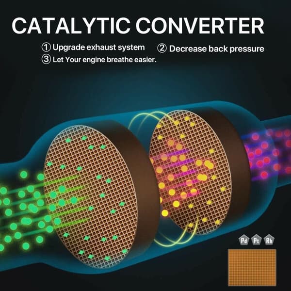Ø63,5 mm Universal Catalyst 400 Cells Auto Catalytic Converter påsvetsad