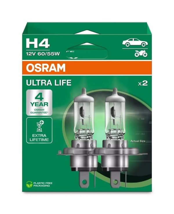 Osram Ultra Life - H4 Bilpærer