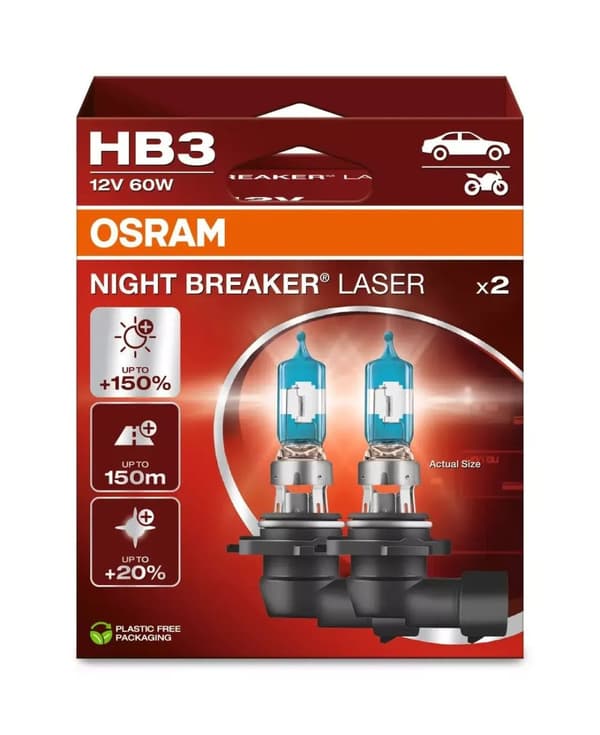 Osram Night Breaker Laser - HB3 Bilpærer