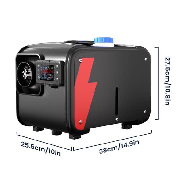 12V 5KW Air Diesel Heater Hjælpevarmer, Air Heater Air Diesel Hjælpevarmer med fjernbetjening og EU Adapter