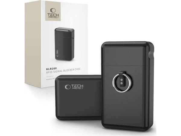 Tech-Protect Klatka Faradaya Tech-Protect KLR200 Metal Keyless RFID Signal Blocker Case Black