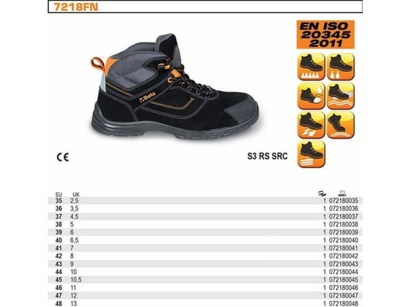 Beta Tools Flex S3 vernesko, Nubuck Action størrelse 40 Be7218fn-40
