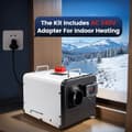 Miniatyrbild 4 av 8: 5KW parkeringsvärmare bluetooth vertikal bilvärmare med fällbart handtag, MVP1 AC 110-240V dieselvärmare med 230V EU-kontakt