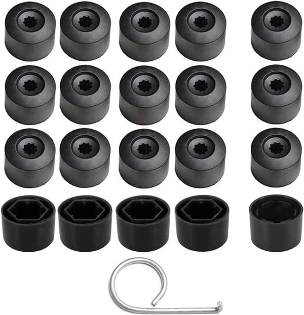 20 kpl pyörän mutterikorkkien  pulttisuojukset auton renkaiden suojukset (4 kpl varkaudenestopultin suojukset + 16 kpl normaali korkki)