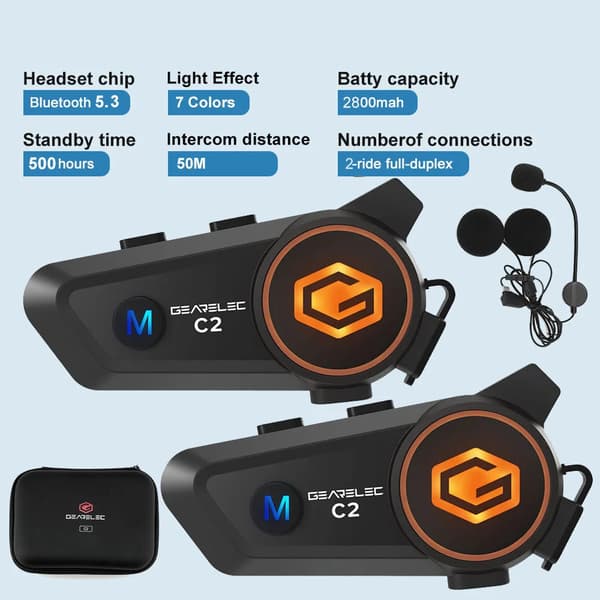 Kypäräpuhelin Intercom Headset 2KPL