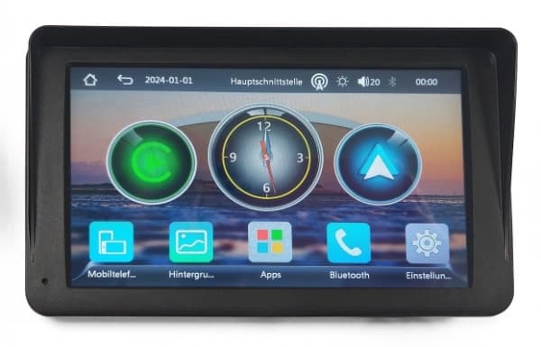 Technaxx TX-320, Sort, 17,8 cm (7"), 802.11b, 802.11g, Wi-Fi 4 (802.11n), Wi-Fi 5 (802.11ac), 5 GHz, 10 m, 87,5 - 108 MHz