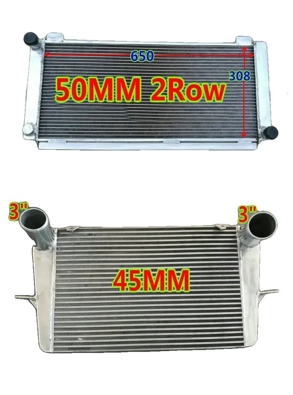50MM Aluminiumlegering Radiator, Perfekt Pasform til Ford Modeller, Holdbar Konstruktion, Effektiv Køling