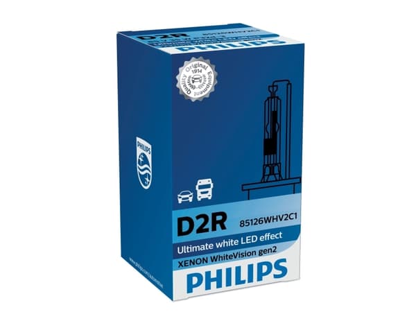 Philips WhiteVision Xenon gen2 85126WHV2C1 Xenonlampa till bilstrålkastare, 35 W, 85 V, D2R, halogen, 5000 K, 1 styck