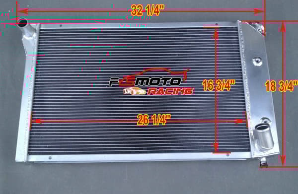 Aluminiumkøler til Chevy Corvette, Forbedret Kølekapacitet, TIG-svejset Konstruktion, Nem Installation