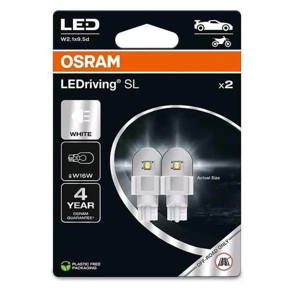 Osram LED Pære Hvid W16W - Sæt