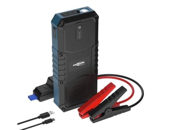 Ansmann Jump Starter 16.0, 2500 A, Svart, Blå, 2500 A, Litium Polymer (LiPo), 4 Ah, 59,2 wh