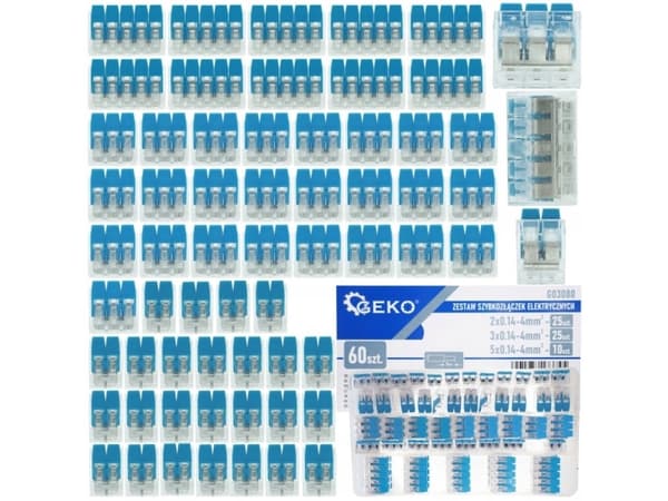 SET OF ELECTRICAL QUICK CONNECTORS 60 pcs. 0.2-4mm/GEKO....