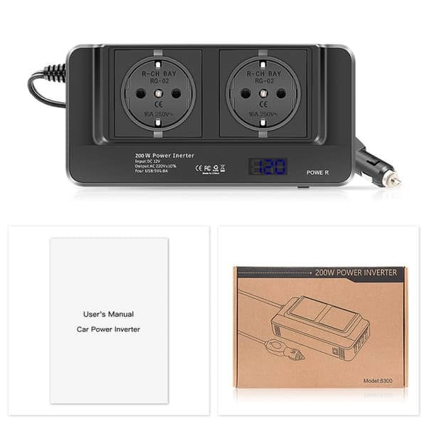 Invertteri DC12V 220V EU Plug