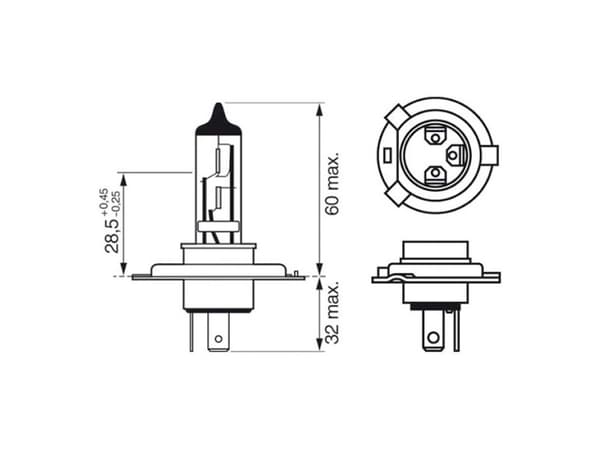 Bosch 12 V H4 60/55W P43T ULTRA HVIT 4200K /BLISTER/ BOSCH 1987301089