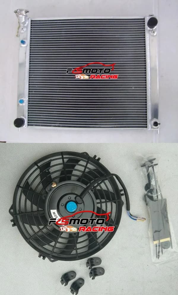Aluminiumkylare och fläkt, ökad kylkapacitet, hållbar konstruktion,Radiator och 1 fläkt