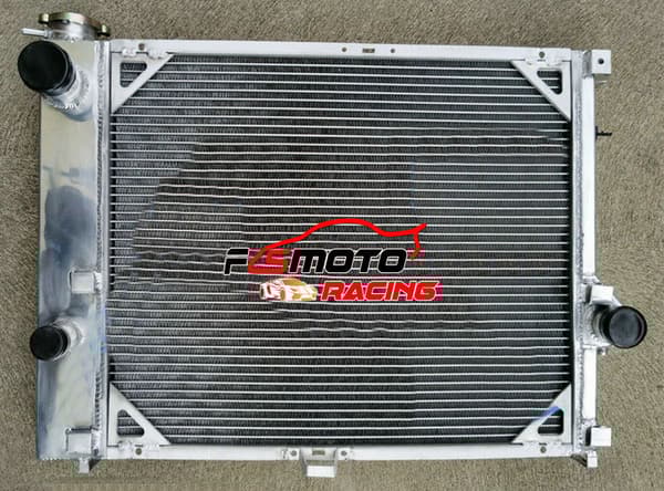 ALUMINIUMRADIATOR + FLÄKTKOMBINATION, 2-Rad Kyldesign, Kompatibel med M50 Motor, Perfekt Passform för BMW E34