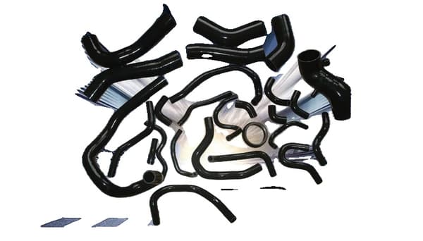 Siliconradiator slangkit, hög temperaturbeständighet, hållbart material,svart