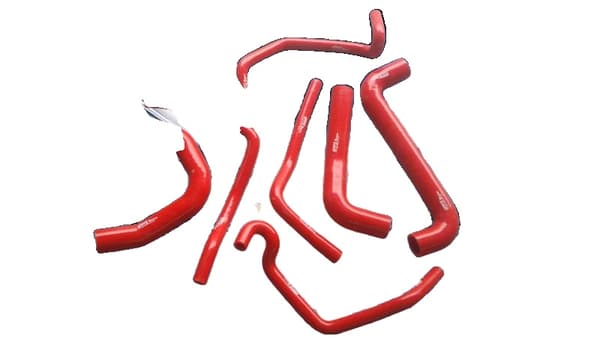 Siliconradiatorslangkit, högpresterande material, extrem temperaturbeständighet,Röd