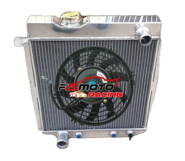 Ford Mustang Radiator, 3-rækket aluminiumdesign, forbedret køleeffektivitet, automatisk transmissionskøler inkluderet