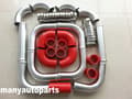 Miniatyrbild 2 av 4: Aluminium Intercooler Turbo Rörkit, 2 tum diameter, inkluderar slangar och T-klämmor, universell passform