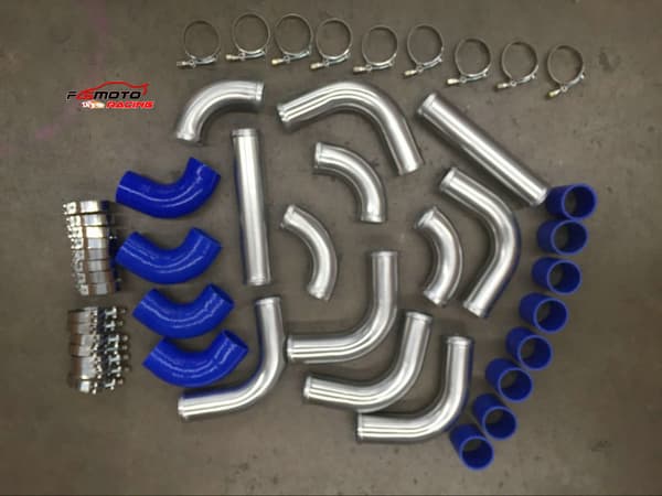 Intercooler Turbo Putkisarja, 2.5 Tuuman Halkaisija, Korkealaatuinen Alumiinirakenne,Sininen