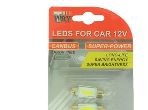 T-Way Led Bulbs C5w 1 Cobx4 36Mm 2Pcs Canbus