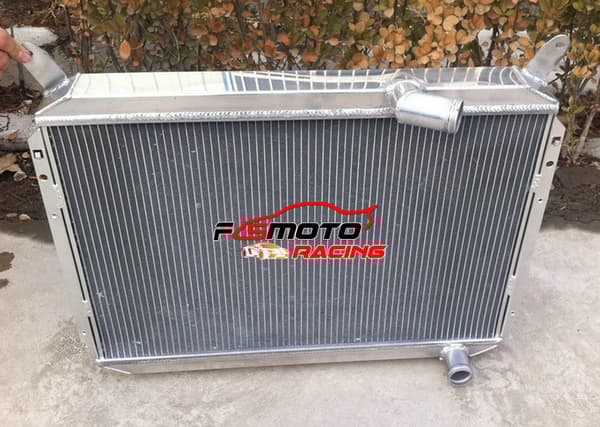 3-radig aluminiumkylare, kärnstorlek 640 mm x 410 mm, lätt och hållbar konstruktion, inlopp/utlopp 38 mm