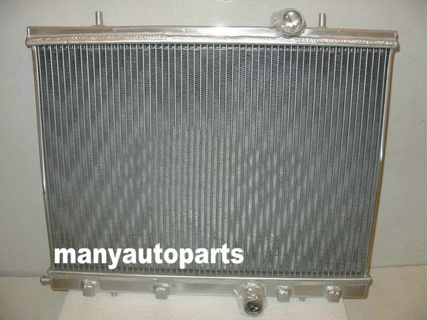 Aluminiumkylare med fläktar, komplett kylarsats, passar Peugeot 206 GTI180, 1999-2008