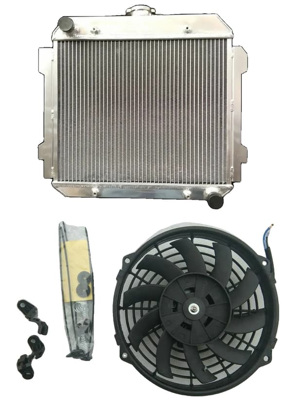 Aluminium, Främre Placering, Hållbar Konstruktion,Radiator och fläkt