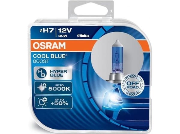 Cool OSRAM Automobilinės lemputės COOL BLUE BOOST H7 80W 12V PX26D 2vnt