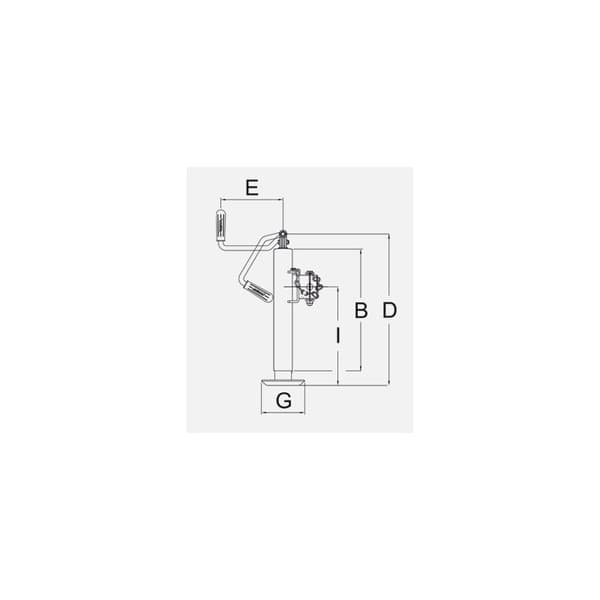 SIMOL ST3104 støttefod, 1300 kg med drejearm 02434