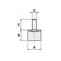 Miniatyrbild 3 av 3: Gummistötdämpare hane typ D, Fi 30x30 mm, M8x23 mm, cylindrisk 84267