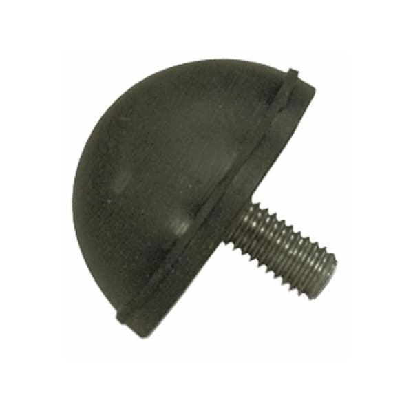 Gummistøddæmper han type D, Fi 40x30 mm, M8x1,25x28 mm, halvkugleformet 00308