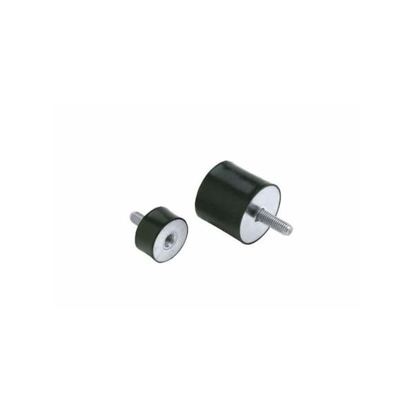 Gummistötdämpare hona/hane typ B, Fi 25x20 mm, M6x8 mm, M6x18 mm, cylindrisk 84245