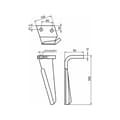 Miniatyrbillede 1 af 2: Kniv til rotorharve L:300mm Alpego, D01270, KE1270 65830