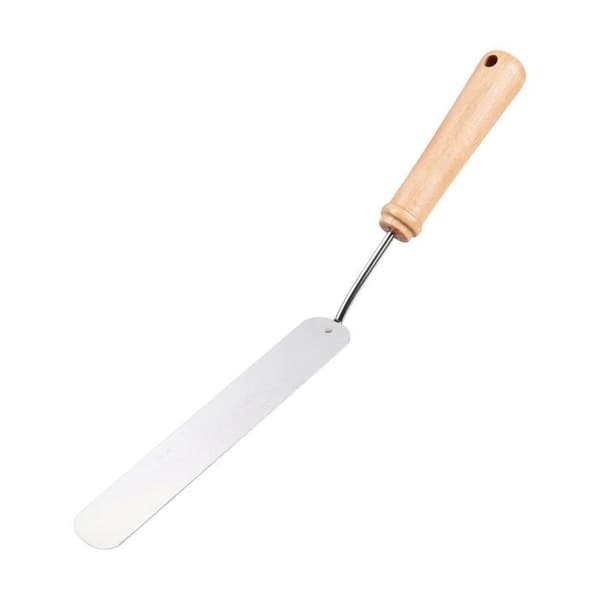 Spatel för pannkakor - Märke - Modell - Rostfritt stål - Bokträ - 35 cm
