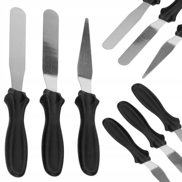 Bakspatlar - Springos - Set om 3 - Rostfritt stål - Ergonomiska - Lätta att rengöra