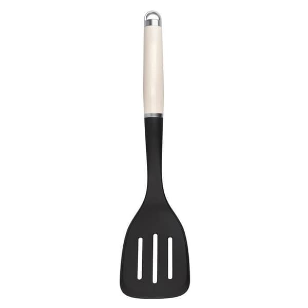 KitchenAid - Slev med Huller - Non-stick og Varmebestandig Fiskeske, Cremefarvet